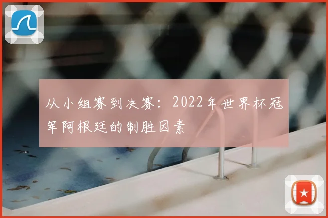 从小组赛到决赛:2022年世界杯冠军阿根廷的制胜因素